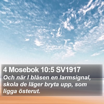 4 Mosebok 10:5 SV1917 Bible Verse Image