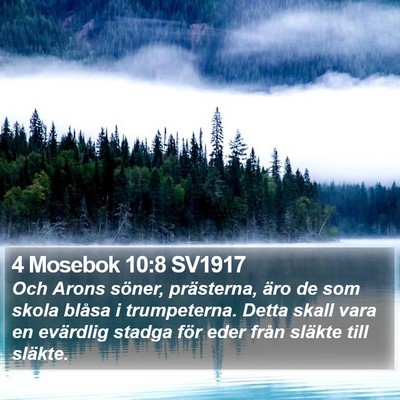 4 Mosebok 10:8 SV1917 Bible Verse Image