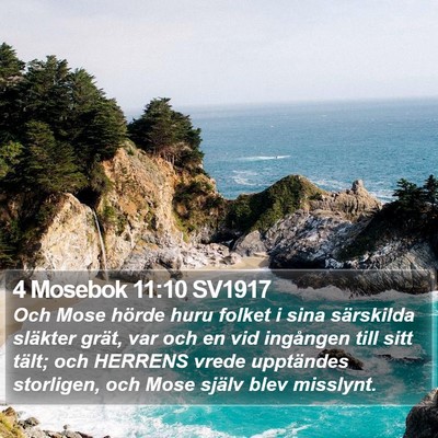 4 Mosebok 11:10 SV1917 Bible Verse Image