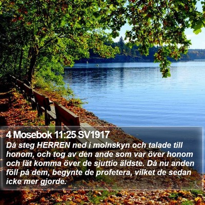 4 Mosebok 11:25 SV1917 Bible Verse Image