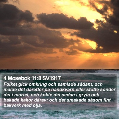 4 Mosebok 11:8 SV1917 Bible Verse Image