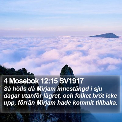 4 Mosebok 12:15 SV1917 Bible Verse Image