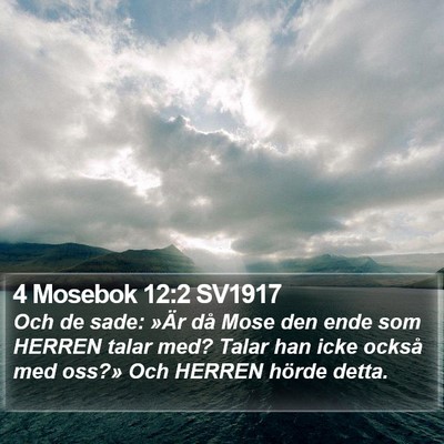 4 Mosebok 12:2 SV1917 Bible Verse Image