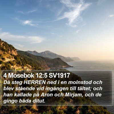 4 Mosebok 12:5 SV1917 Bible Verse Image