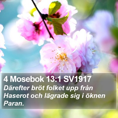 4 Mosebok 13:1 SV1917 Bible Verse Image