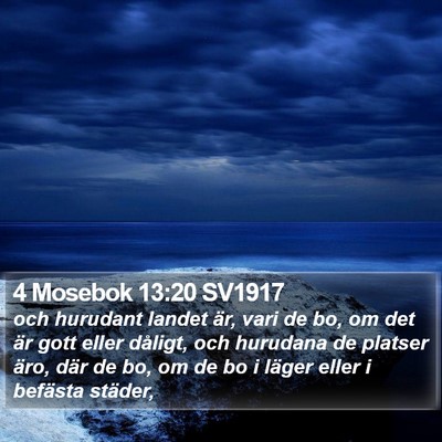 4 Mosebok 13:20 SV1917 Bible Verse Image