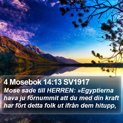 4 Mosebok 14:13 SV1917 Bible Verse Image