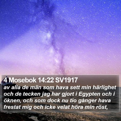 4 Mosebok 14:22 SV1917 Bible Verse Image