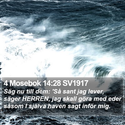 4 Mosebok 14:28 SV1917 Bible Verse Image