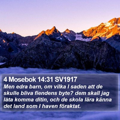 4 Mosebok 14:31 SV1917 Bible Verse Image