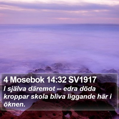 4 Mosebok 14:32 SV1917 Bible Verse Image