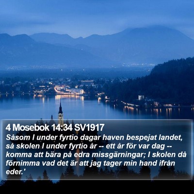 4 Mosebok 14:34 SV1917 Bible Verse Image