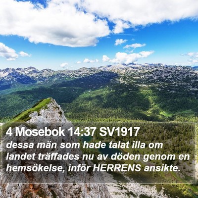 4 Mosebok 14:37 SV1917 Bible Verse Image