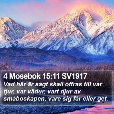 4 Mosebok 15:11 SV1917 Bible Verse Image