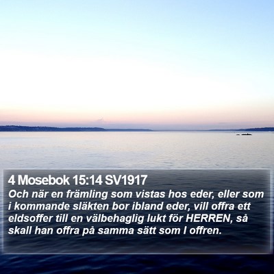 4 Mosebok 15:14 SV1917 Bible Verse Image