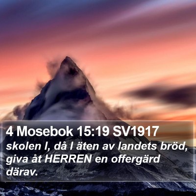4 Mosebok 15:19 SV1917 Bible Verse Image