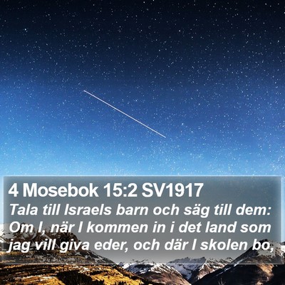 4 Mosebok 15:2 SV1917 Bible Verse Image
