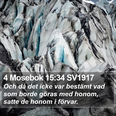 4 Mosebok 15:34 SV1917 Bible Verse Image