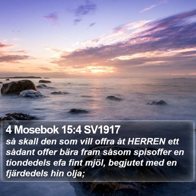 4 Mosebok 15:4 SV1917 Bible Verse Image