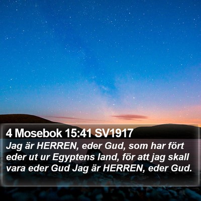 4 Mosebok 15:41 SV1917 Bible Verse Image