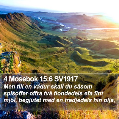 4 Mosebok 15:6 SV1917 Bible Verse Image