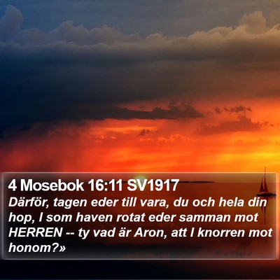4 Mosebok 16:11 SV1917 Bible Verse Image