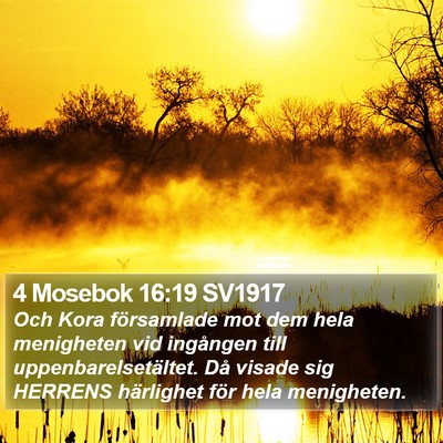 4 Mosebok 16:19 SV1917 Bible Verse Image