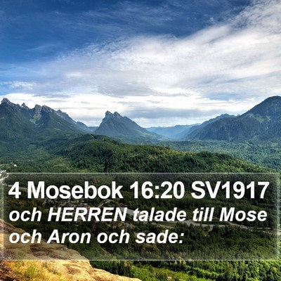 4 Mosebok 16:20 SV1917 Bible Verse Image