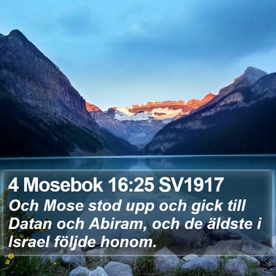 4 Mosebok 16:25 SV1917 Bible Verse Image
