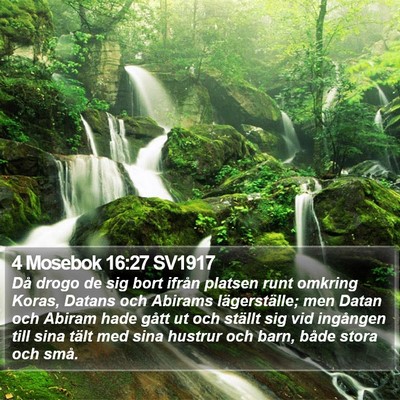 4 Mosebok 16:27 SV1917 Bible Verse Image