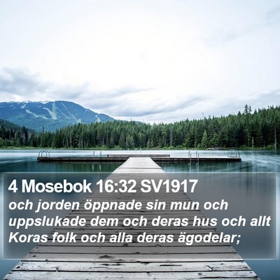 4 Mosebok 16:32 SV1917 Bible Verse Image