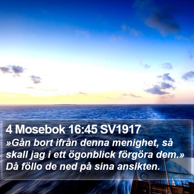 4 Mosebok 16:45 SV1917 Bible Verse Image