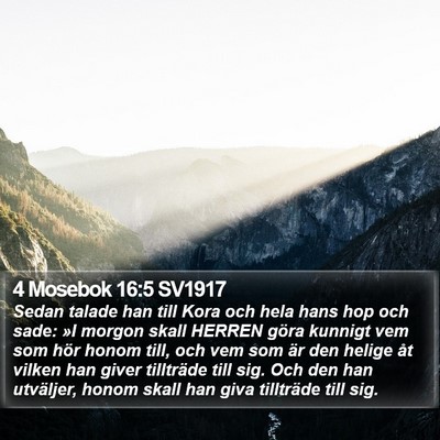 4 Mosebok 16:5 SV1917 Bible Verse Image