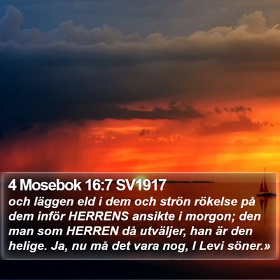 4 Mosebok 16:7 SV1917 Bible Verse Image