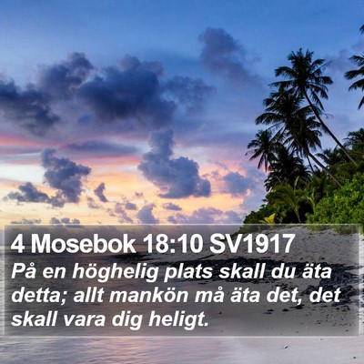 4 Mosebok 18:10 SV1917 Bible Verse Image