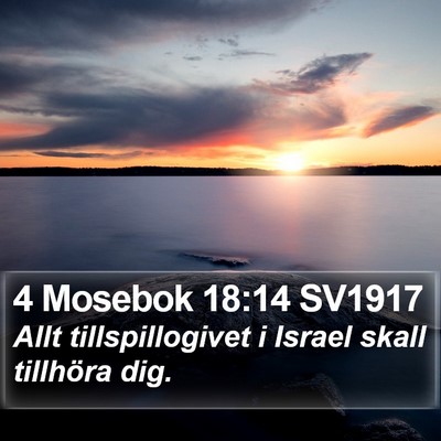 4 Mosebok 18:14 SV1917 Bible Verse Image