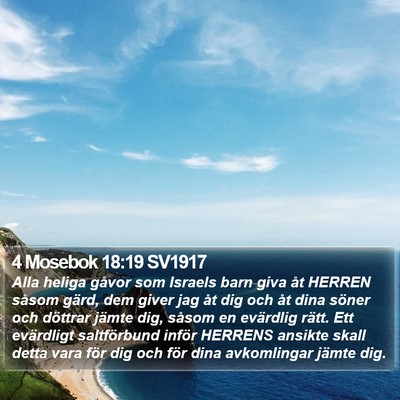 4 Mosebok 18:19 SV1917 Bible Verse Image