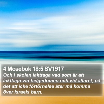 4 Mosebok 18:5 SV1917 Bible Verse Image
