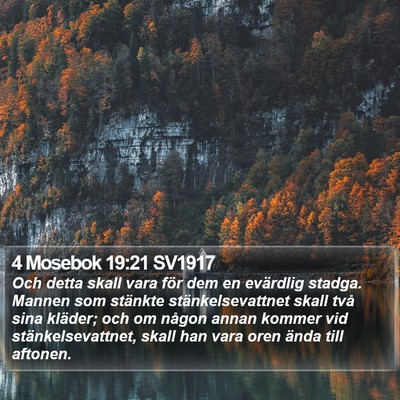 4 Mosebok 19:21 SV1917 Bible Verse Image