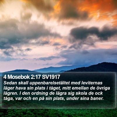 4 Mosebok 2:17 SV1917 Bible Verse Image