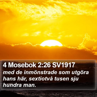 4 Mosebok 2:26 SV1917 Bible Verse Image