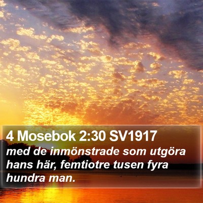 4 Mosebok 2:30 SV1917 Bible Verse Image