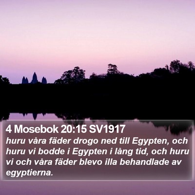4 Mosebok 20:15 SV1917 Bible Verse Image