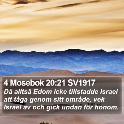 4 Mosebok 20:21 SV1917 Bible Verse Image