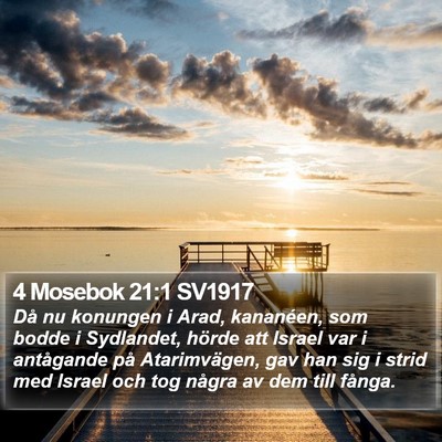 4 Mosebok 21:1 SV1917 Bible Verse Image