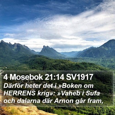 4 Mosebok 21:14 SV1917 Bible Verse Image