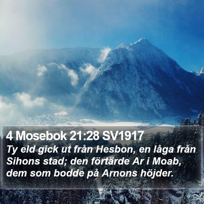 4 Mosebok 21:28 SV1917 Bible Verse Image