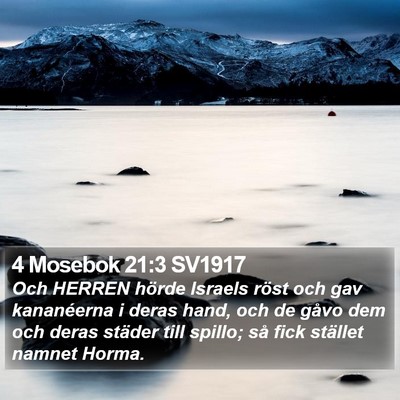 4 Mosebok 21:3 SV1917 Bible Verse Image