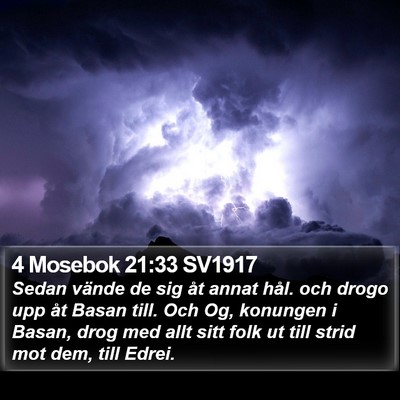 4 Mosebok 21:33 SV1917 Bible Verse Image
