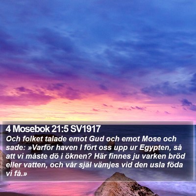 4 Mosebok 21:5 SV1917 Bible Verse Image